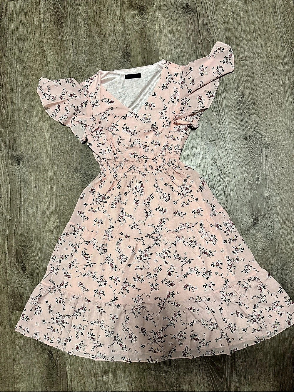 Boohoo Pink Floral Mini Dress